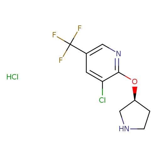 Pyridine, 3-chloro-2-[(3S)-3-pyrrolidinyloxy]-5-(trifluoromethyl)-, hydrochloride (1:1)