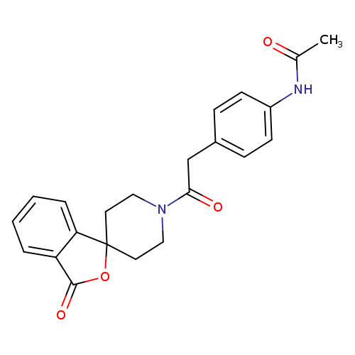 N-[4-(2-oxo-2-{3-oxo-3H-spiro[2-benzofuran-1,4'-piperidine]-1'-yl}ethyl)phenyl]acetamide