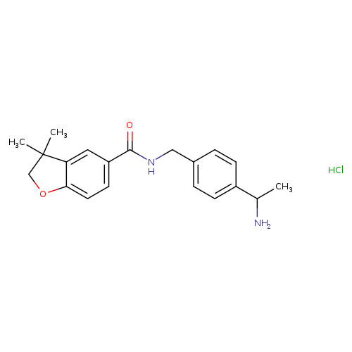 N-{[4-(1-aminoethyl)phenyl]methyl}-3,3-dimethyl-2,3-dihydro-1-benzofuran-5-carboxamide hydrochloride