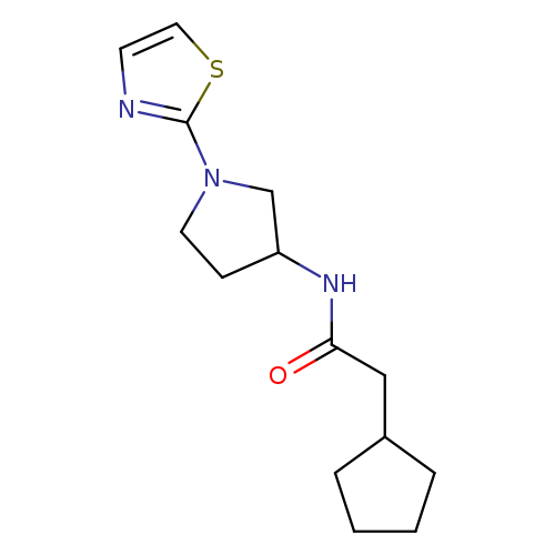 2-cyclopentyl-N-[1-(1,3-thiazol-2-yl)pyrrolidin-3-yl]acetamide