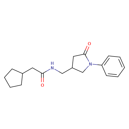 2-cyclopentyl-N-[(5-oxo-1-phenylpyrrolidin-3-yl)methyl]acetamide