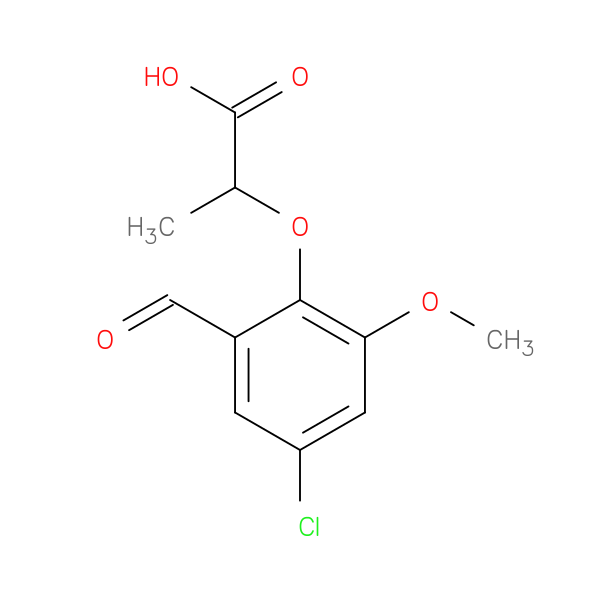 2-(4-chloro-2-formyl-6-methoxyphenoxy)propanoic acid