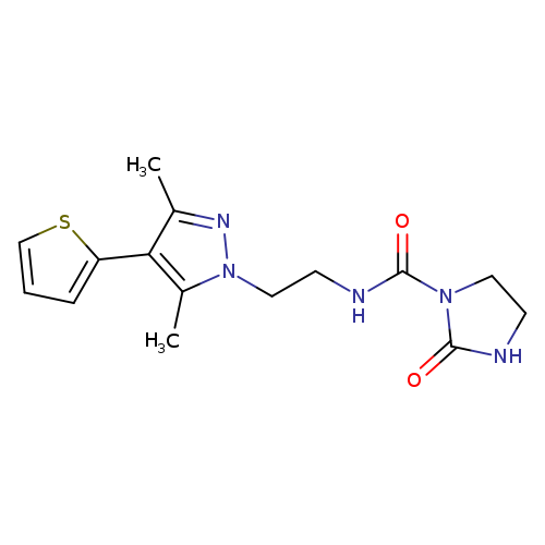 N-{2-[3,5-dimethyl-4-(thiophen-2-yl)-1H-pyrazol-1-yl]ethyl}-2-oxoimidazolidine-1-carboxamide