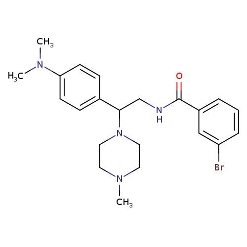 3-bromo-N-{2-[4-(dimethylamino)phenyl]-2-(4-methylpiperazin-1-yl)ethyl}benzamide