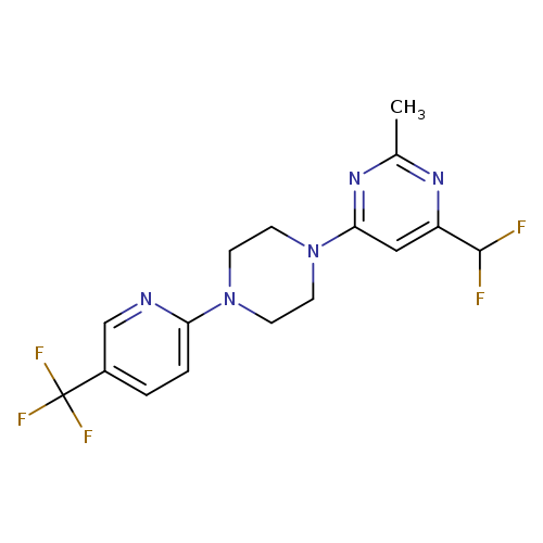 4-(difluoromethyl)-2-methyl-6-{4-[5-(trifluoromethyl)pyridin-2-yl]piperazin-1-yl}pyrimidine