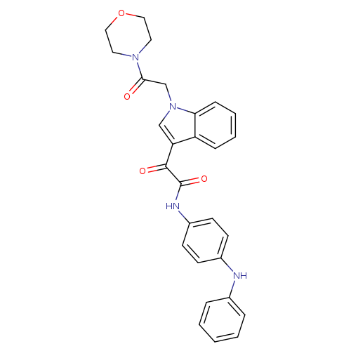 2-{1-[2-(morpholin-4-yl)-2-oxoethyl]-1H-indol-3-yl}-2-oxo-N-[4-(phenylamino)phenyl]acetamide
