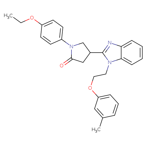 1-(4-ethoxyphenyl)-4-{1-[2-(3-methylphenoxy)ethyl]-1H-1,3-benzodiazol-2-yl}pyrrolidin-2-one