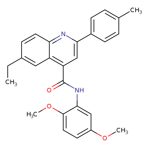 N-(2,5-dimethoxyphenyl)-6-ethyl-2-(4-methylphenyl)-4-quinolinecarboxamide