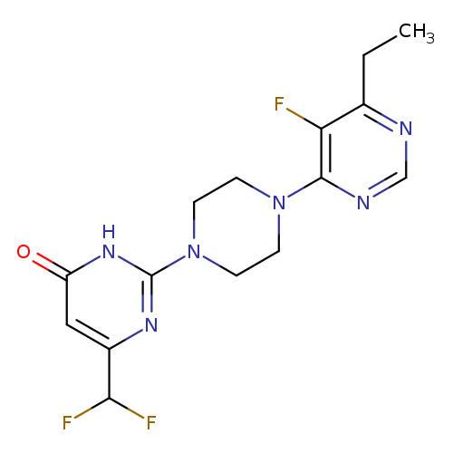 6-(difluoromethyl)-2-[4-(6-ethyl-5-fluoropyrimidin-4-yl)piperazin-1-yl]-3,4-dihydropyrimidin-4-one