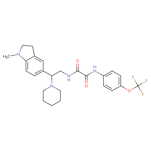 N-[2-(1-methyl-2,3-dihydro-1H-indol-5-yl)-2-(piperidin-1-yl)ethyl]-N'-[4-(trifluoromethoxy)phenyl]ethanediamide