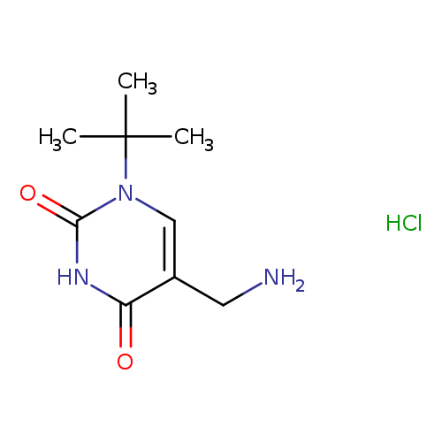 5-(aminomethyl)-1-tert-butyl-1,2,3,4-tetrahydropyrimidine-2,4-dione hydrochloride