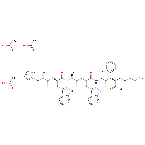 Growth hormone releasing hexapeptide acetate
