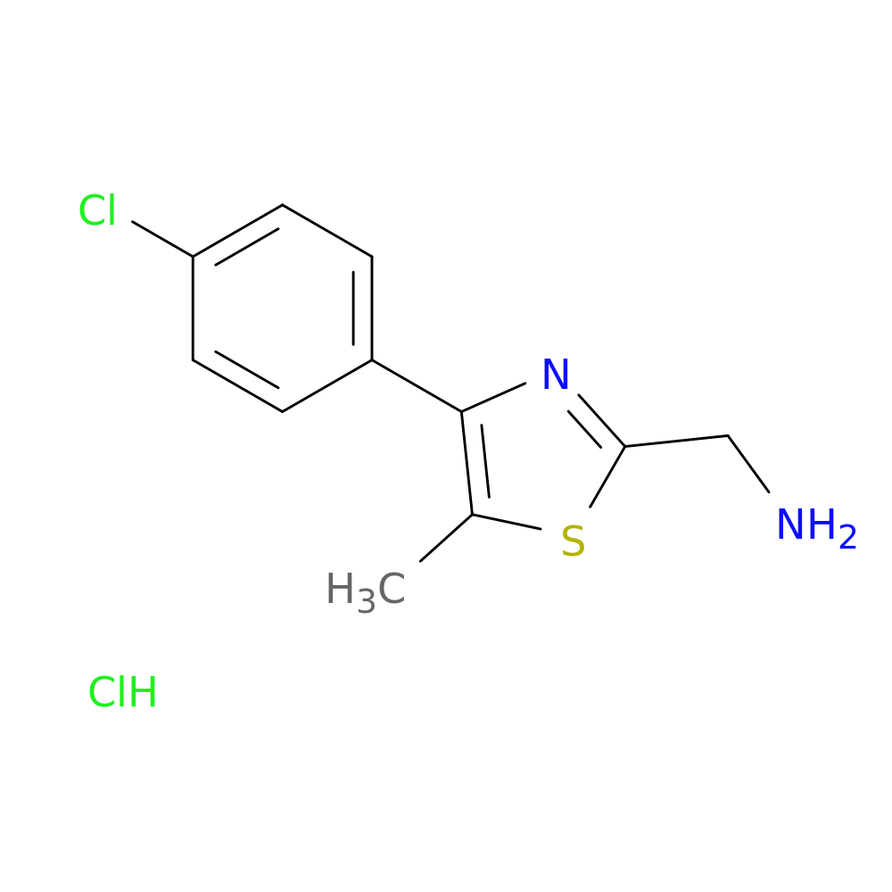 [4-(4-chlorophenyl)-5-methyl-1,3-thiazol-2-yl]methanamine hydrochloride
