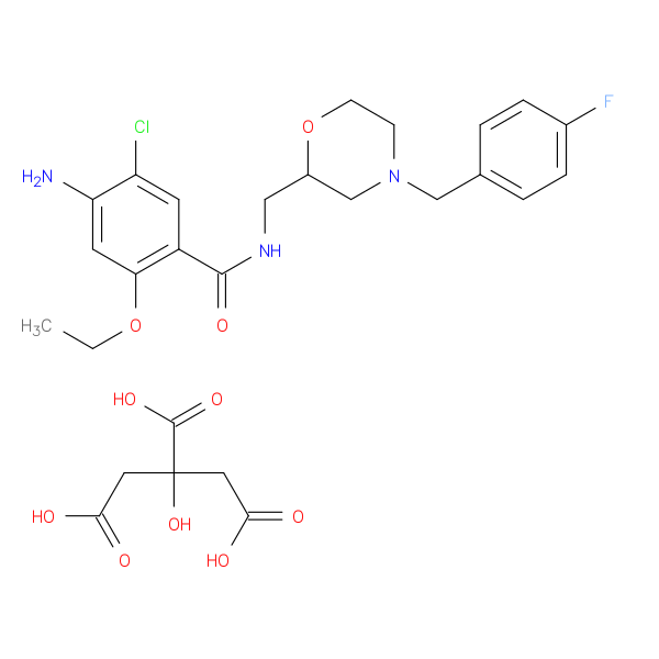 Benzamide, 4-amino-5-chloro-2-ethoxy-N-[[4-[(4-fluorophenyl)methyl]-2-morpholinyl]methyl]-, 2-hydroxy-1,2,3-propanetricarboxylate (1:1)