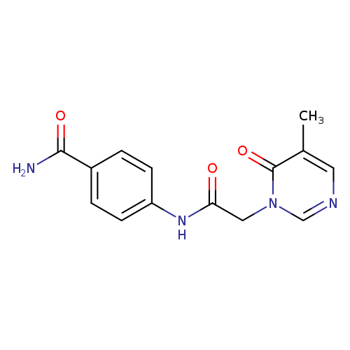 4-[2-(5-methyl-6-oxo-1,6-dihydropyrimidin-1-yl)acetamido]benzamide