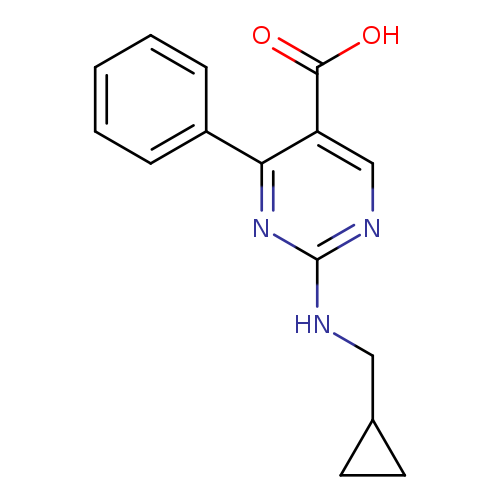 2-[(cyclopropylmethyl)amino]-4-phenylpyrimidine-5-carboxylic acid