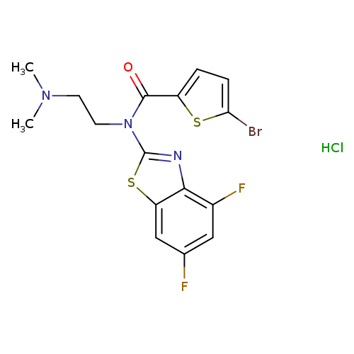 5-bromo-N-(4,6-difluoro-1,3-benzothiazol-2-yl)-N-[2-(dimethylamino)ethyl]thiophene-2-carboxamide hydrochloride