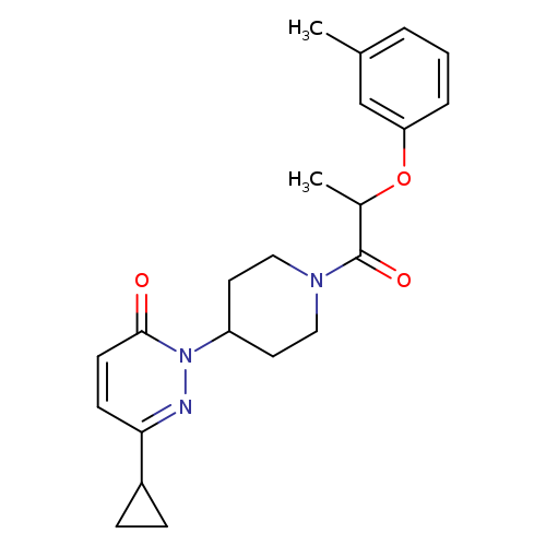 6-cyclopropyl-2-{1-[2-(3-methylphenoxy)propanoyl]piperidin-4-yl}-2,3-dihydropyridazin-3-one