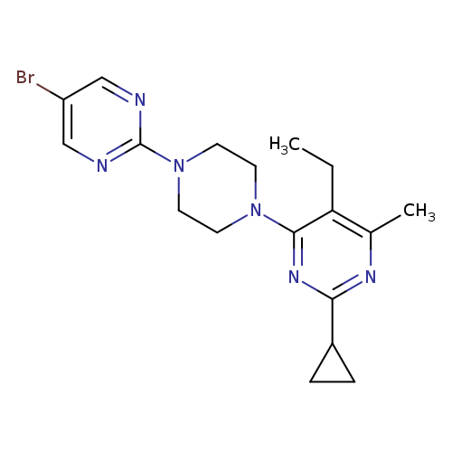4-[4-(5-bromopyrimidin-2-yl)piperazin-1-yl]-2-cyclopropyl-5-ethyl-6-methylpyrimidine