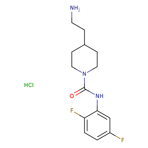 4-(2-aminoethyl)-N-(2,5-difluorophenyl)piperidine-1-carboxamide hydrochloride