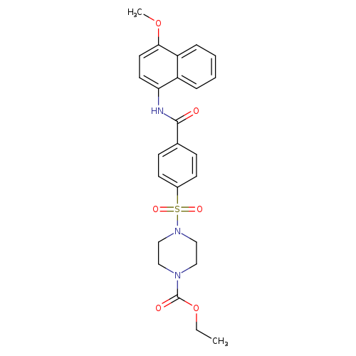 ethyl 4-{4-[(4-methoxynaphthalen-1-yl)carbamoyl]benzenesulfonyl}piperazine-1-carboxylate