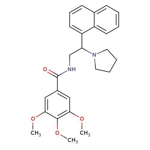 3,4,5-trimethoxy-N-[2-(naphthalen-1-yl)-2-(pyrrolidin-1-yl)ethyl]benzamide