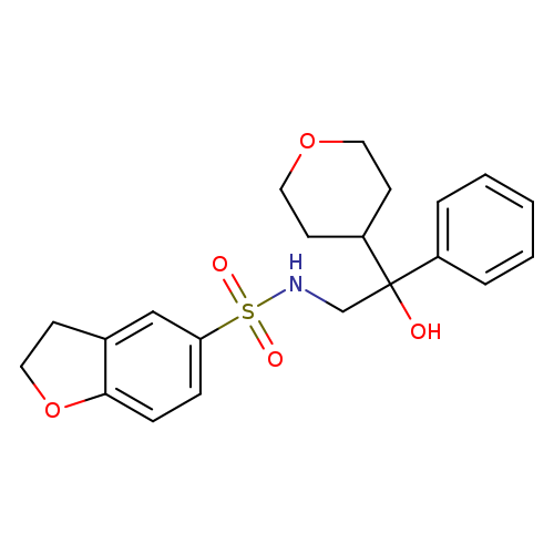 N-[2-hydroxy-2-(oxan-4-yl)-2-phenylethyl]-2,3-dihydro-1-benzofuran-5-sulfonamide