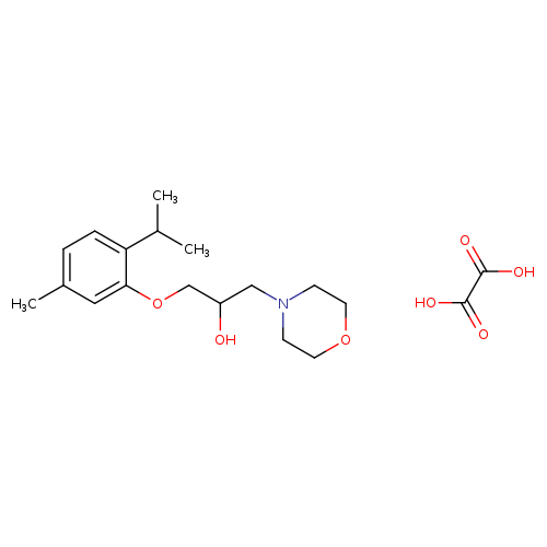 1-[5-methyl-2-(propan-2-yl)phenoxy]-3-(morpholin-4-yl)propan-2-ol; oxalic acid