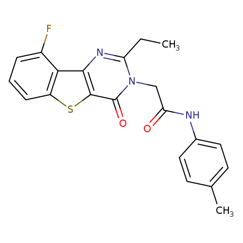 2-{4-ethyl-13-fluoro-6-oxo-8-thia-3,5-diazatricyclo[7.4.0.0^{2,7}]trideca-1(13),2(7),3,9,11-pentaen-5-yl}-N-(4-methylphenyl)acetamide