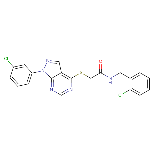 2-{[1-(3-chlorophenyl)-1H-pyrazolo[3,4-d]pyrimidin-4-yl]sulfanyl}-N-[(2-chlorophenyl)methyl]acetamide