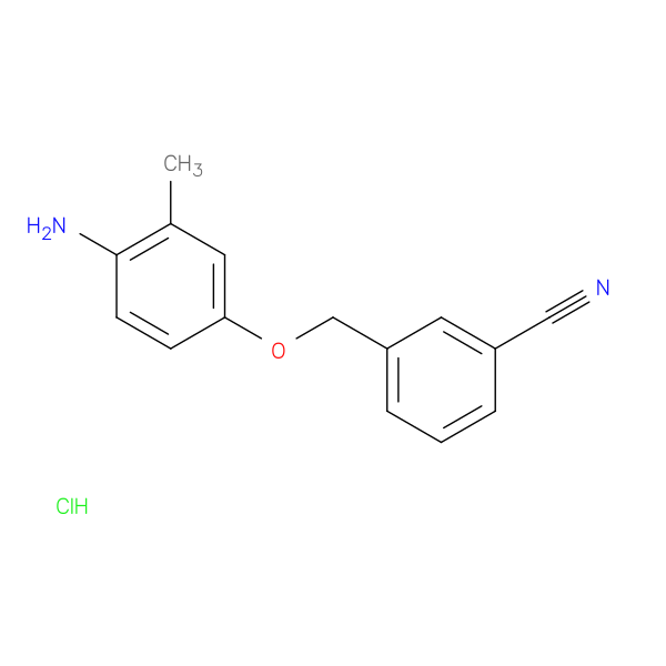 3-[(4-amino-3-methylphenoxy)methyl]benzonitrile hydrochloride