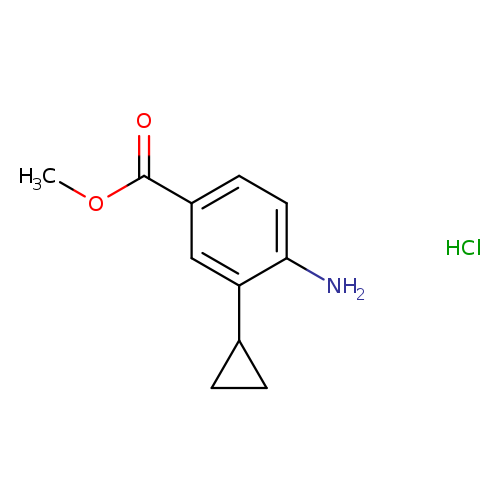 Benzoic acid, 4-amino-3-cyclopropyl-, methyl ester, hydrochloride (1:1)
