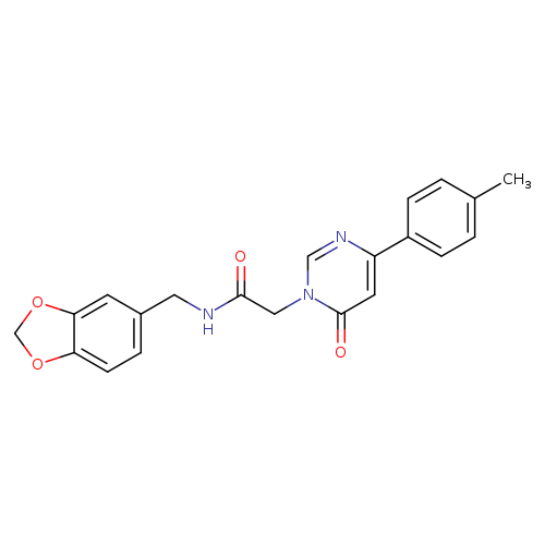 N-[(2H-1,3-benzodioxol-5-yl)methyl]-2-[4-(4-methylphenyl)-6-oxo-1,6-dihydropyrimidin-1-yl]acetamide
