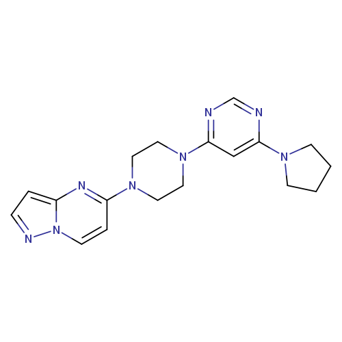 4-(4-{pyrazolo[1,5-a]pyrimidin-5-yl}piperazin-1-yl)-6-(pyrrolidin-1-yl)pyrimidine
