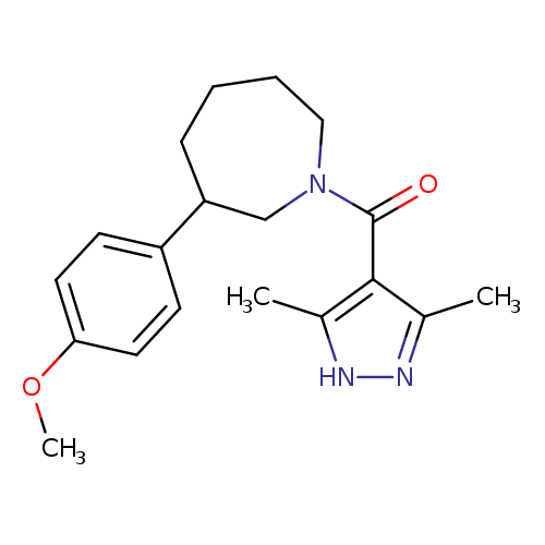 1-(3,5-dimethyl-1H-pyrazole-4-carbonyl)-3-(4-methoxyphenyl)azepane