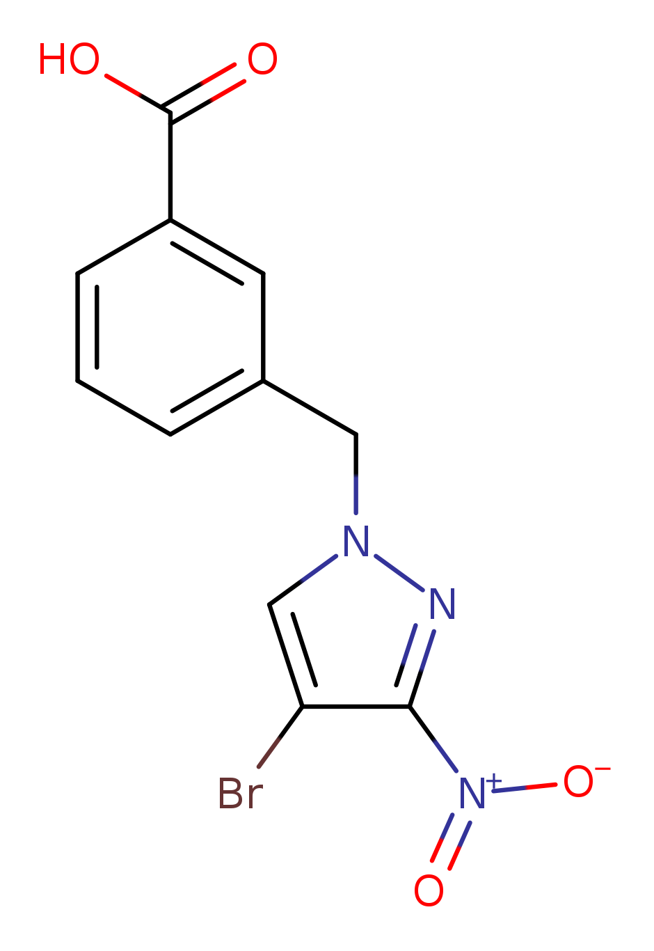 3-((4-Bromo-3-nitro-1H-pyrazol-1-yl)methyl)benzoic acid