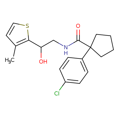1-(4-chlorophenyl)-N-[2-hydroxy-2-(3-methylthiophen-2-yl)ethyl]cyclopentane-1-carboxamide