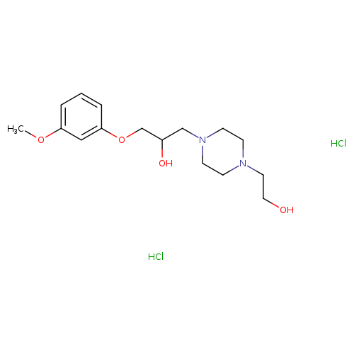 1-[4-(2-HYDROXYETHYL)PIPERAZIN-1-YL]-3-(3-METHOXYPHENOXY)PROPAN-2-OL DIHY+