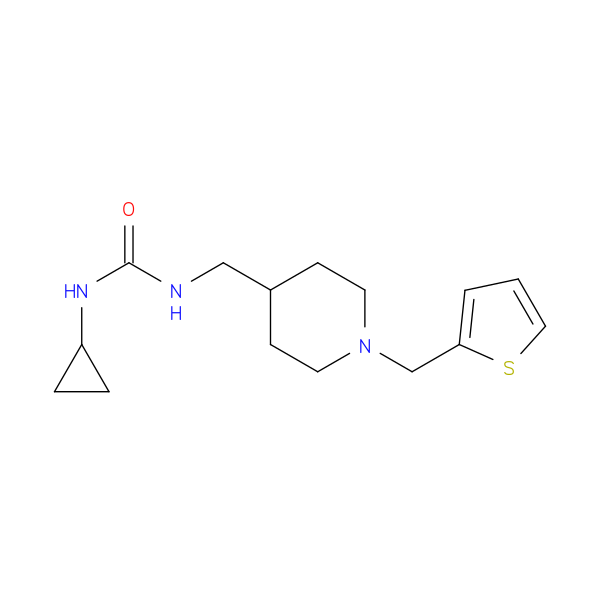 3-cyclopropyl-1-({1-[(thiophen-2-yl)methyl]piperidin-4-yl}methyl)urea