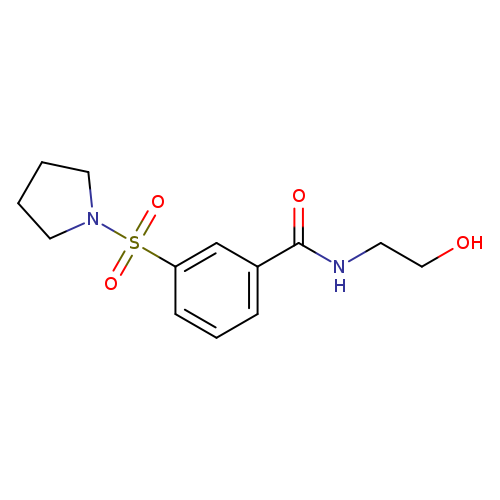 N-(2-hydroxyethyl)-3-(pyrrolidine-1-sulfonyl)benzamide