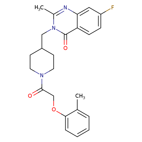 7-fluoro-2-methyl-3-({1-[2-(2-methylphenoxy)acetyl]piperidin-4-yl}methyl)-3,4-dihydroquinazolin-4-one