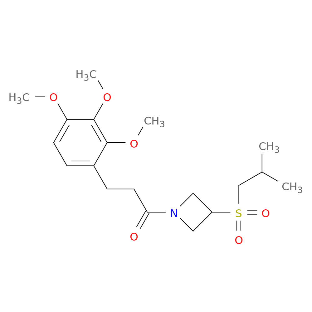 1-[3-(2-methylpropanesulfonyl)azetidin-1-yl]-3-(2,3,4-trimethoxyphenyl)propan-1-one
