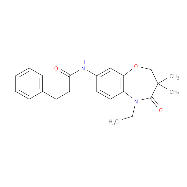 N-(5-ethyl-3,3-dimethyl-4-oxo-2,3,4,5-tetrahydro-1,5-benzoxazepin-8-yl)-3-phenylpropanamide
