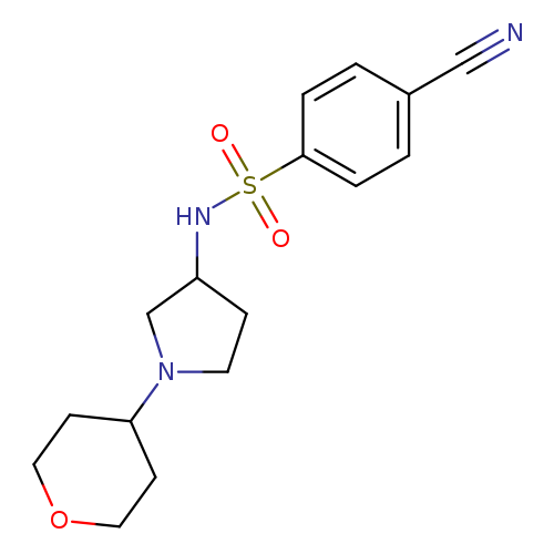 4-cyano-N-[1-(oxan-4-yl)pyrrolidin-3-yl]benzene-1-sulfonamide