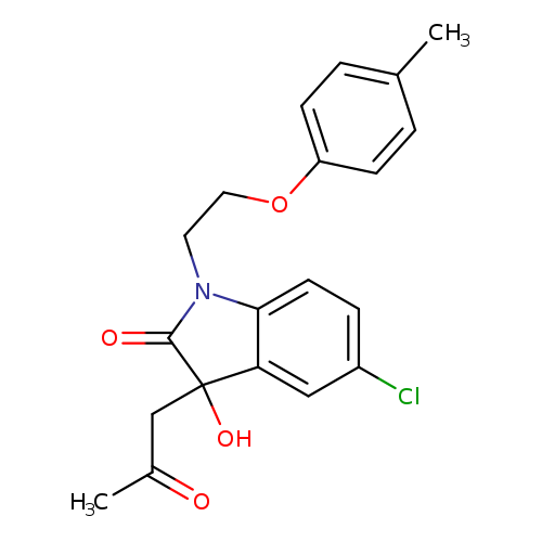 5-chloro-3-hydroxy-1-[2-(4-methylphenoxy)ethyl]-3-(2-oxopropyl)-2,3-dihydro-1H-indol-2-one