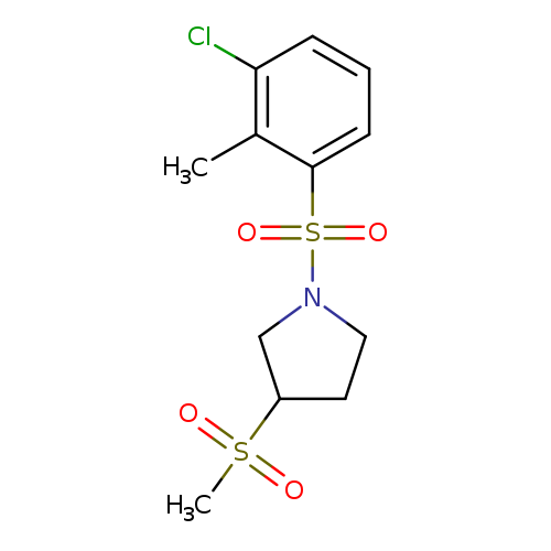 1-(3-chloro-2-methylbenzenesulfonyl)-3-methanesulfonylpyrrolidine