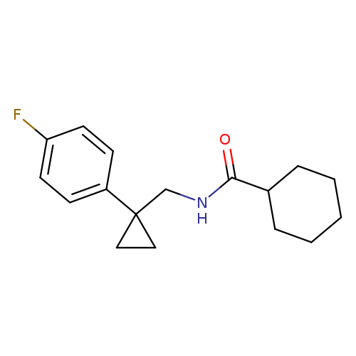 N-{[1-(4-fluorophenyl)cyclopropyl]methyl}cyclohexanecarboxamide