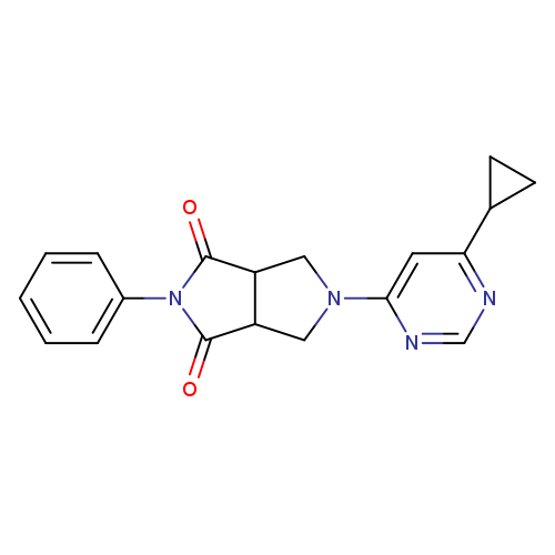 5-(6-cyclopropylpyrimidin-4-yl)-2-phenyl-octahydropyrrolo[3,4-c]pyrrole-1,3-dione