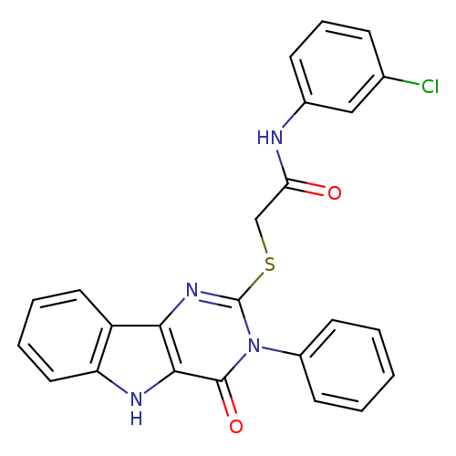 N-(3-chlorophenyl)-2-({4-oxo-3-phenyl-3H,4H,5H-pyrimido[5,4-b]indol-2-yl}sulfanyl)acetamide