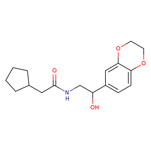 2-cyclopentyl-N-[2-(2,3-dihydro-1,4-benzodioxin-6-yl)-2-hydroxyethyl]acetamide